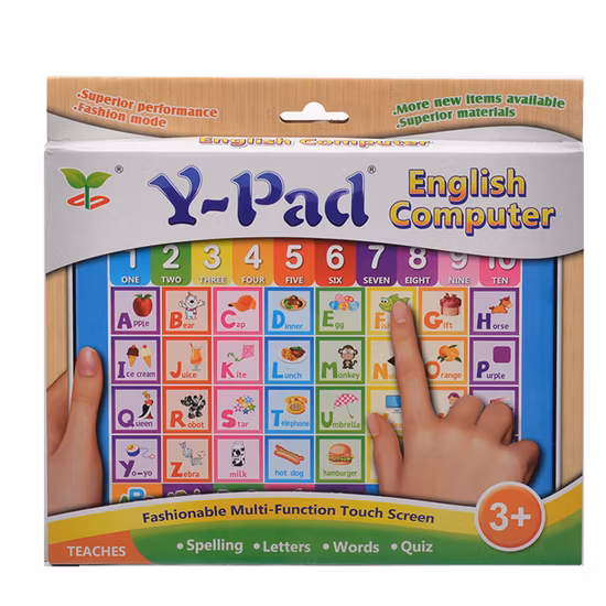Whoesale inglês abc ipad para crianças brinquedo de ensino máquina de aprendizagem crianças brinquedo de ensino eletrônico de plástico máquina de aprendizagem de brinquedo educacional precoce